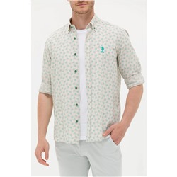 Erkek Yeşil Uzun Kollu Gömlek