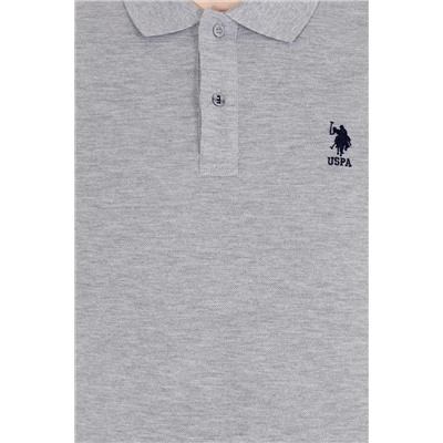 Erkek Gri Melanj Basic Polo Yaka Tişört