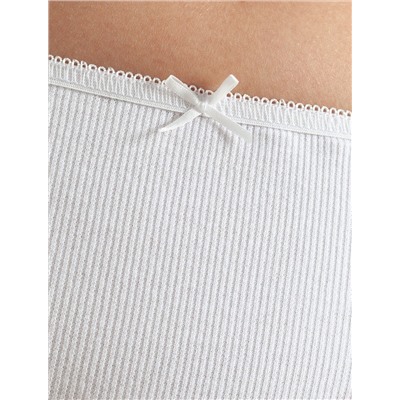 Трусы слипы со средней посадкой из фактурного трикотажа в рубчик