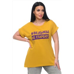 Футболка с отворотами и надписью "Ведьмы не стареют". Арт. 720 НАТАЛИ #1031740