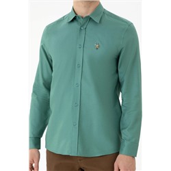 Erkek Mint Uzun Kollu Gömlek