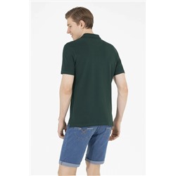 Erkek Koyu Yeşil Basic Polo Yaka Tişört