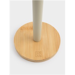 Держатель для бумажных полотенец, 34 см, металл/дерево, бежевый, Retro