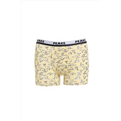 Dagi Sarı Erkek Turna Kuşu Desenli Compact Desenli Boxer