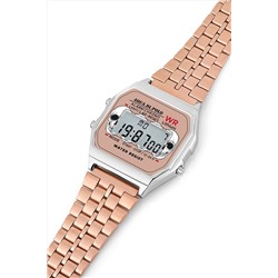 Aqua Di Polo 1987 Unisex Rose Gold Retro Kurukafa Desenli Dijital Kol Saati Apwa064602