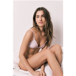 Sujetador triangular algodón rosa NATURAL