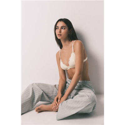 Sujetador triangular encaje amarillo