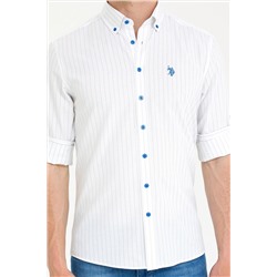 Erkek Saks Uzun Kollu Gömlek