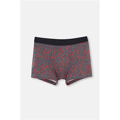 Dagi Siyah 5210 Pamuk Desenli Boxer