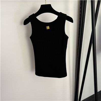 Женская майка с минималистическим, но эффектным украшением  (2 цвета) Шиапарелл*и