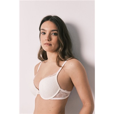 Sujetador push up encaje blanco GORGEOUS