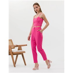 Pembe Crop Askılı Bluz