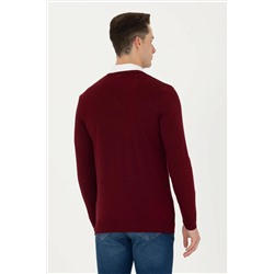 Erkek Bordo Basic Kazak