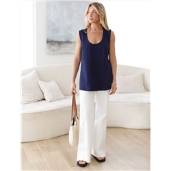 Джинсы клеш с прорезями и необработанным краем из эластичного денима средней плотности