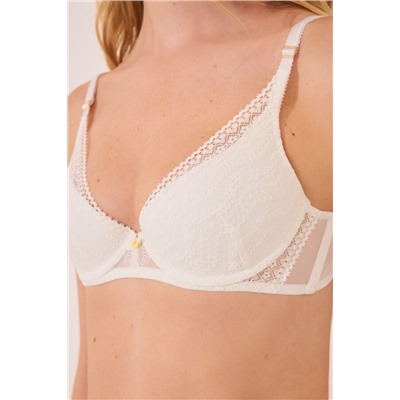 GORGEOUS Sujetador push up bustier marfil