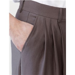 Брюки палаццо с защипами из плотного лиоцелла