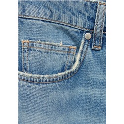 Jeans wide leg bajo deshilachado