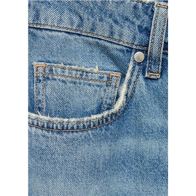 Jeans wide leg bajo deshilachado