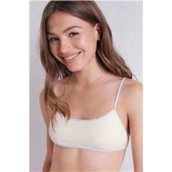 Sujetador top algodón copas extraíbles amarillo