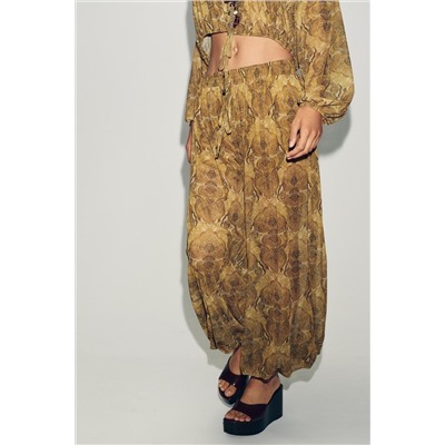 PRINTED BALLOON TROUSERS