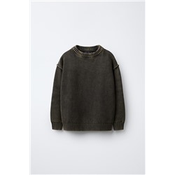 ACID WASH KNIT SWEATER