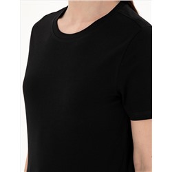 Siyah Regular Fit Bisiklet Yaka Basic Tişört