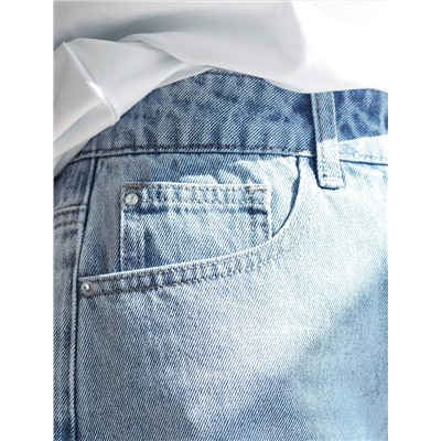 Шорты из эластичного денима