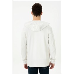 Erkek Taş Kapüşonlu Örme Hırka