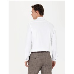 Beyaz Slim Fit Uzun Kollu Basic Gömlek