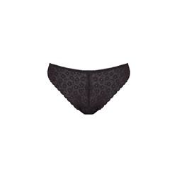 Tanga encaje floral negro
