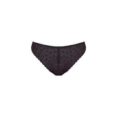 Tanga encaje floral negro