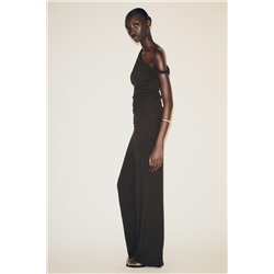 TEXTURED WIDE-LEG TROUSERS