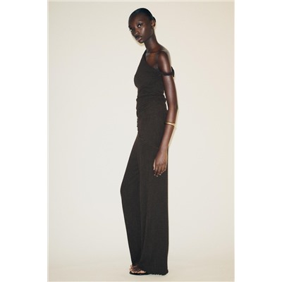 TEXTURED WIDE-LEG TROUSERS