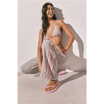 Pantalón largo estampado geométrico