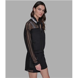 LOGO MESH TRACK JACKET