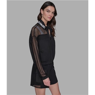 LOGO MESH TRACK JACKET