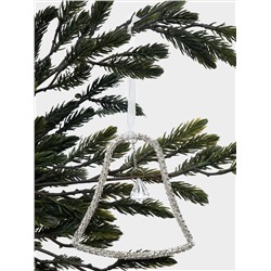 Игрушка елочная, 12 см, пластик/металл, серебристая, Колокольчик, Event