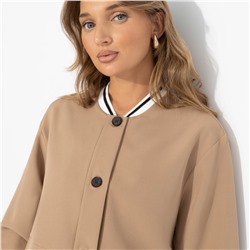 Бомбер на пуговицах, Любуйся мной (бежевый)