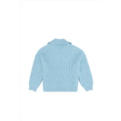 Kız Çocuk Mavi Kazak