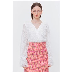 Camisa avolantada Blanco