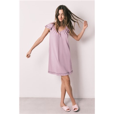 Camisón corto 100% algodón rosa