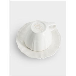 Чашка с блюдцем, 120 мл, Perle