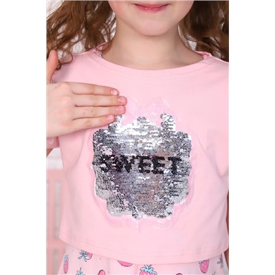 Платье Клубничная Душа короткий рукав НАТАЛИ #900139