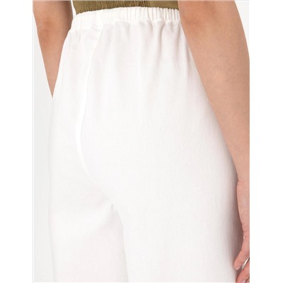 Beyaz Yüksek Bel Loose Fit Pantolon
