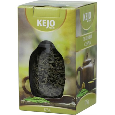 КEJOfoods чай "ЗЕЛЕНЫЙ СЕНЧА" 175гр ст.банка в картонной коробке