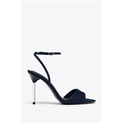 HIGH-HEELED DENIM SANDALS