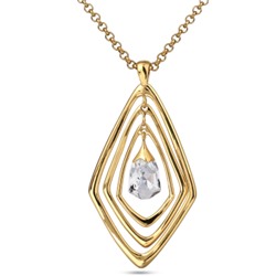 Кулон Румба (кристаллы SW белые; покрытие золото) 88-93см, Есть комплект