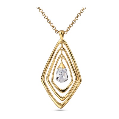 Кулон Румба (кристаллы SW белые; покрытие золото) 88-93см, Есть комплект