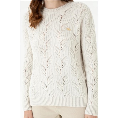 Kadın Taş Bisiklet Yaka Kazak