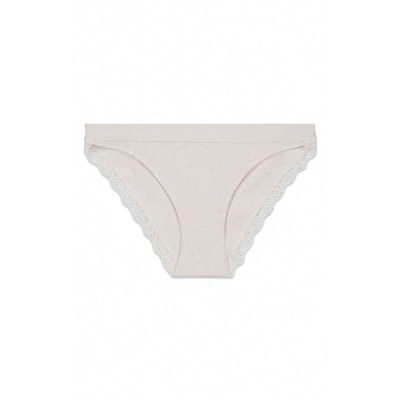 Braga clásica algodón canalé beige